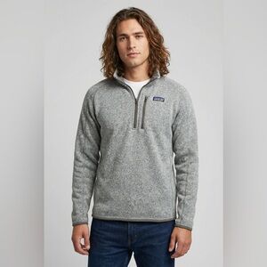 Patagonia Better Sweater 1/4 Zip Fleece Lined Pullover in a Gray Men’s Medium